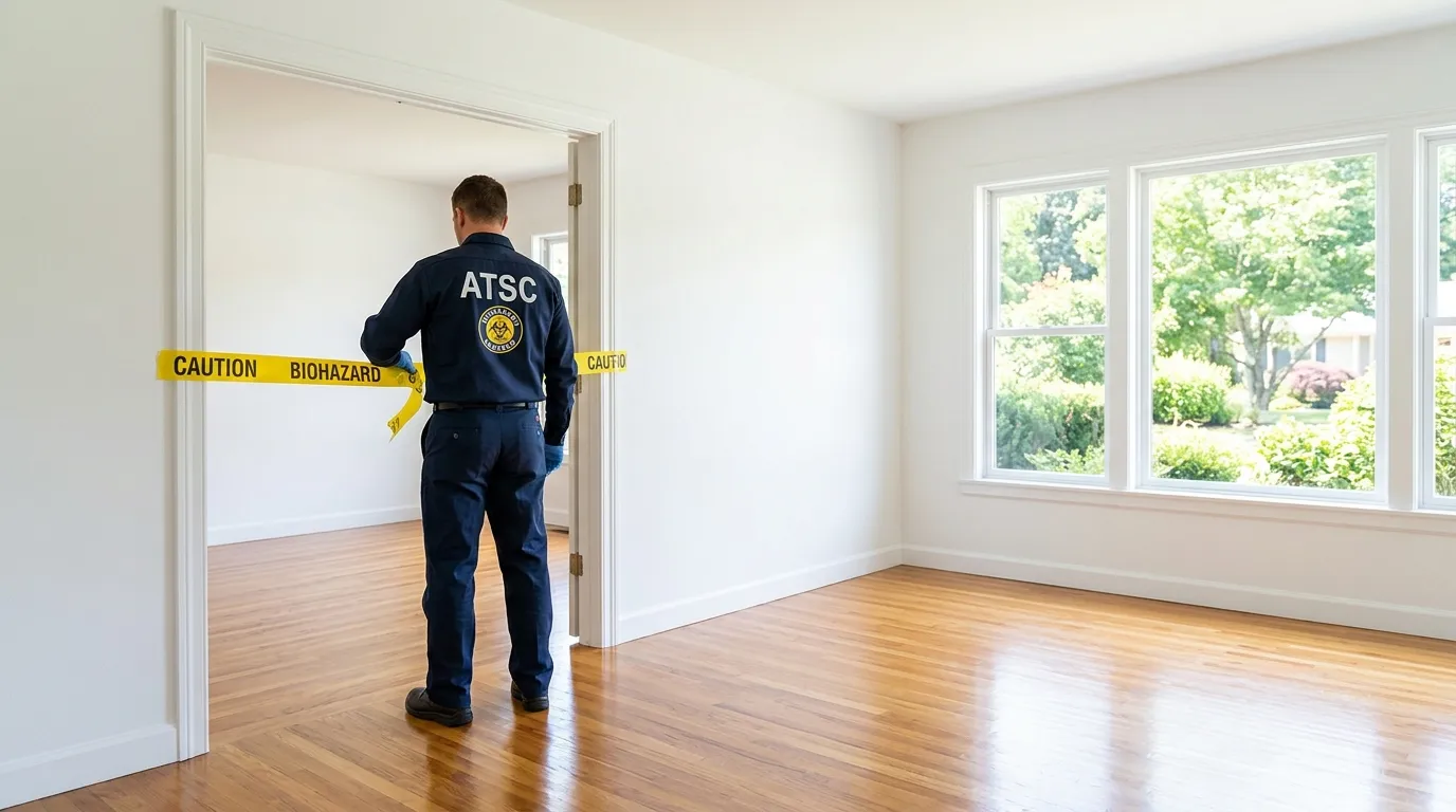 Certified biohazard cleanup crew performing Crime Scene Cleanup in Tewksbury